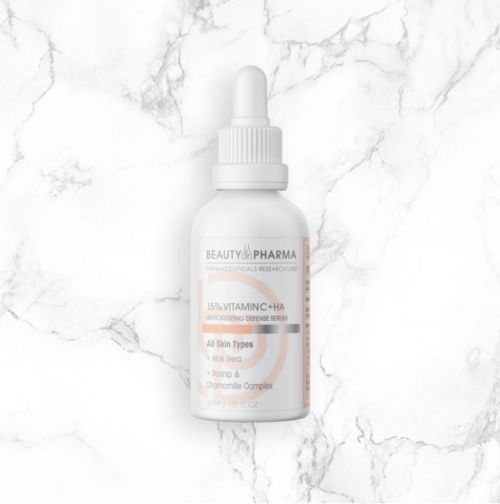 15% C vitamīna + HA antioksidējošais aizsardzības serums