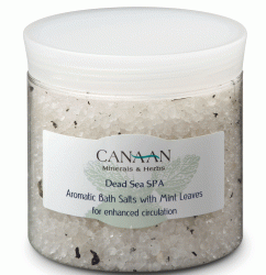 Aromātisks vannas sāls ar piparmētru lapām