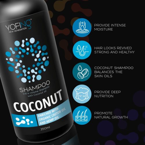 Kokosriekstu šampūns bieziem un apjomīgiem matiem