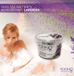 Nāves jūras sāls ar organisku lavandu